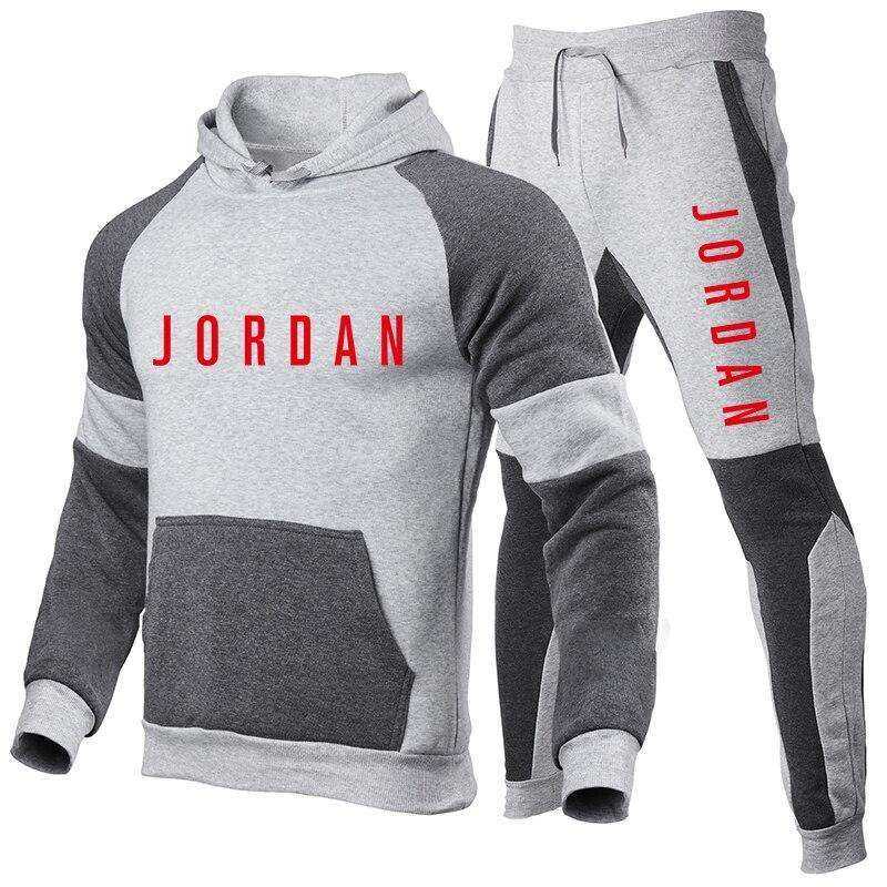 High Quality Tracksuit Men Hooded Sweatshirt+Pants Pullover Sets