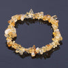 Natural Citrine Irregular Gravel Semi-precious-stone Bracelet for Women