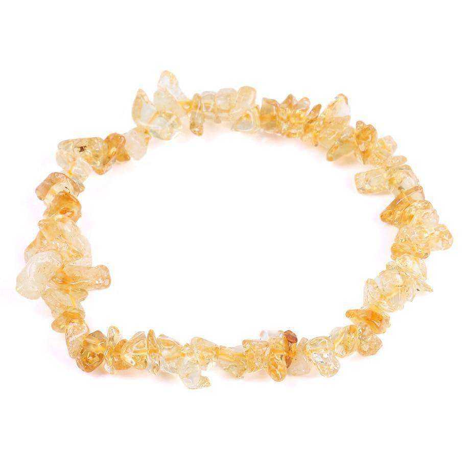 Natural Citrine Irregular Gravel Semi-precious-stone Bracelet for Women