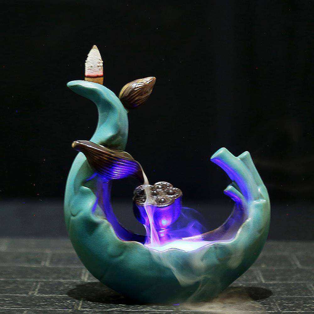 New Lotus Flower Incense Burner Aromatherapy Holder Furnace