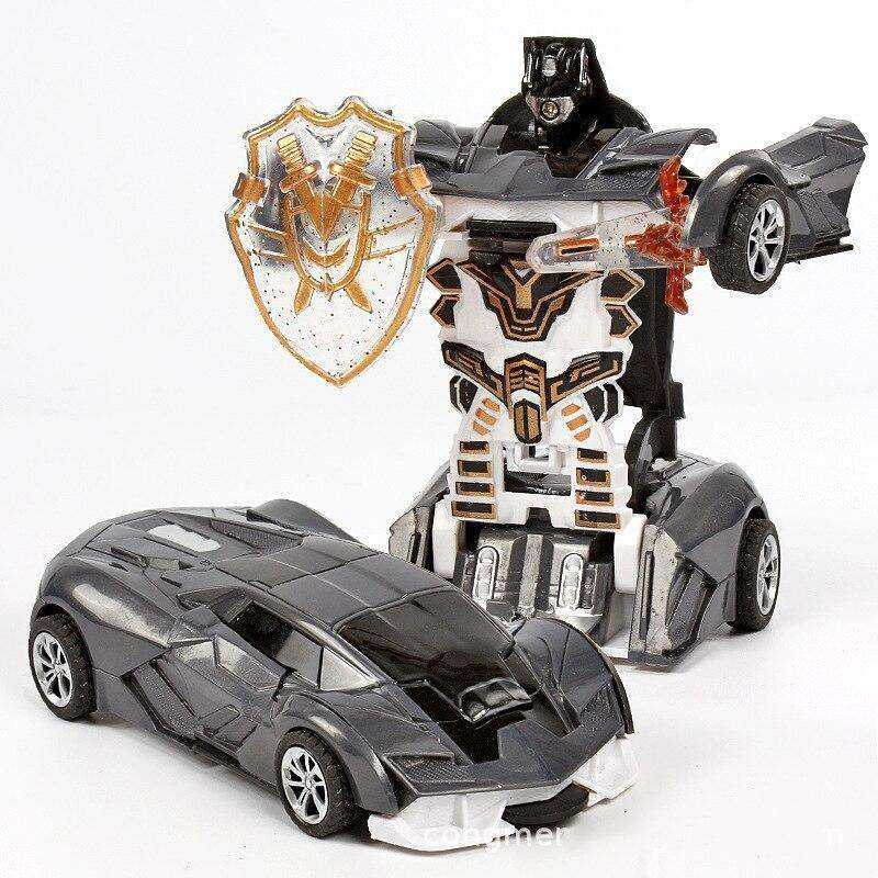 New One - key Automatic Transform Robot Funny Diecasts Plastic Model Car Kid Toys - AWAKENING AESTHETICS