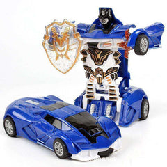 New One - key Automatic Transform Robot Funny Diecasts Plastic Model Car Kid Toys - AWAKENING AESTHETICS