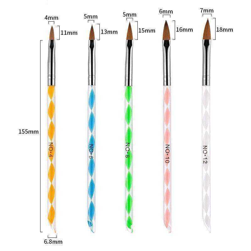 Aesthetic Nail Art Crystal Brush UV Gel Builder