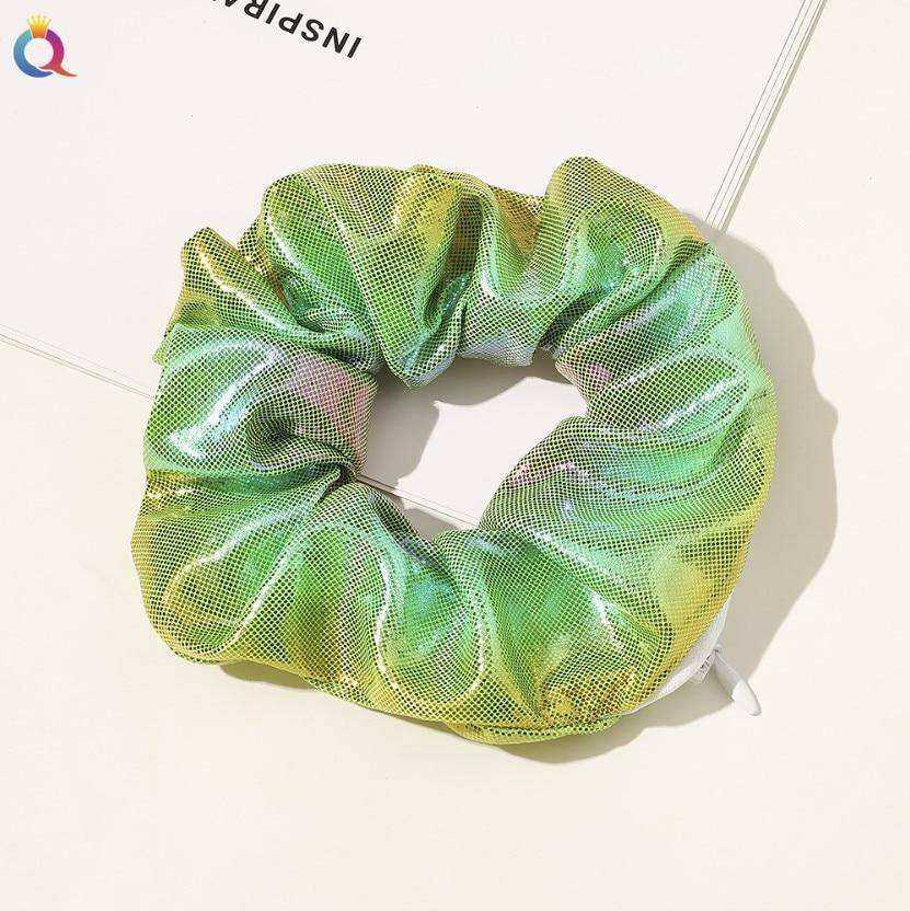 New Korea 2020 Fashion Girls Zipper Headwear Ponytail Holders Hair Accessories