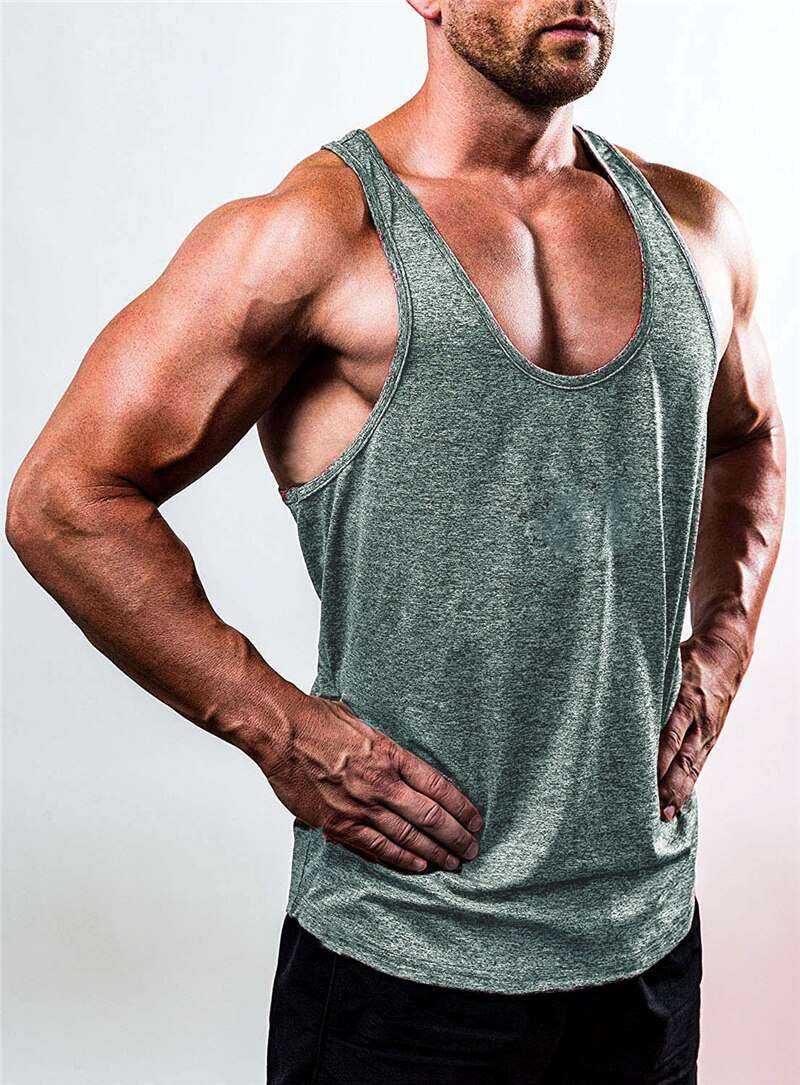 Men's Plus Size Gym Clothing Muscle Sleeveless Tank Tops Shirt