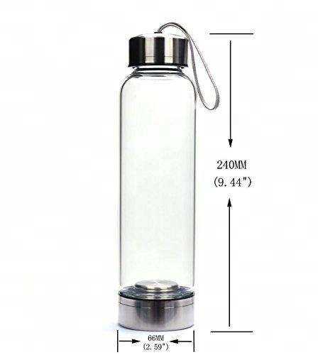 Direct Drinking Natural Glass 500ML Crystal Healing Bottle