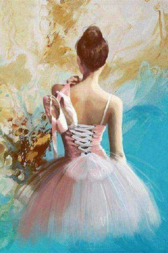 Ballet Dancer Hand Painted Oil Painting Canvas