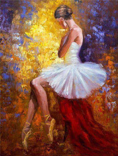 Ballet Dancer Hand Painted Oil Painting Canvas