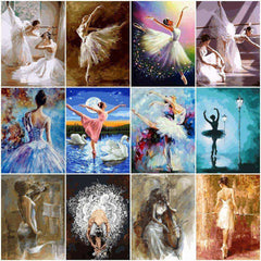 Ballet Dancer Hand Painted Oil Painting Canvas