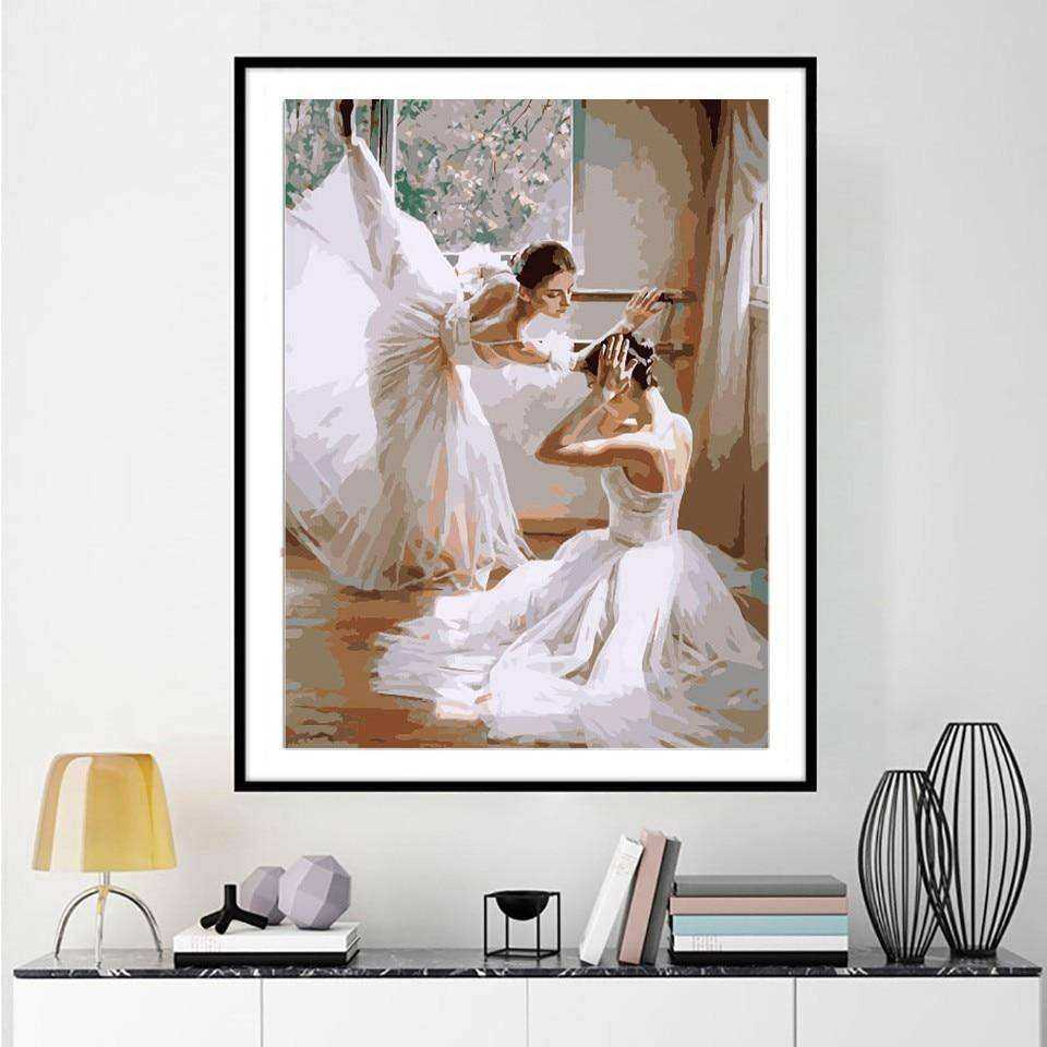 Ballet Dancer Hand Painted Oil Painting Canvas