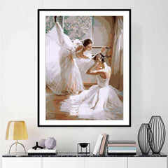 Ballet Dancer Hand Painted Oil Painting Canvas