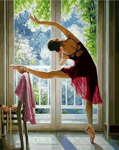 Ballet Dancer Hand Painted Oil Painting Canvas