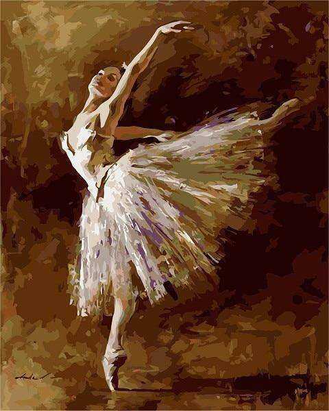 Ballet Dancer Hand Painted Oil Painting Canvas