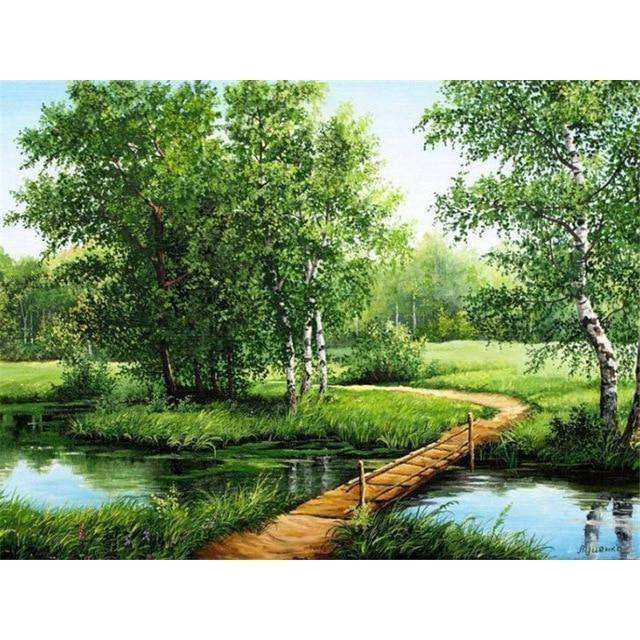 New Nature Scenery Paintings Full Square Landscape