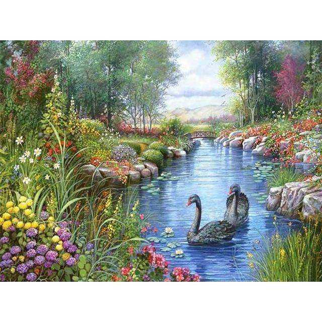 New Nature Scenery Paintings Full Square Landscape