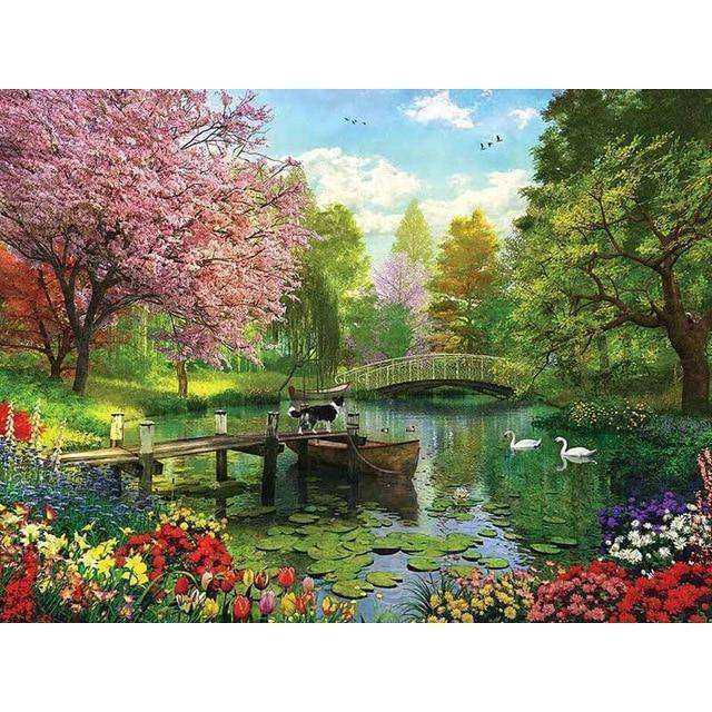 New Nature Scenery Paintings Full Square Landscape