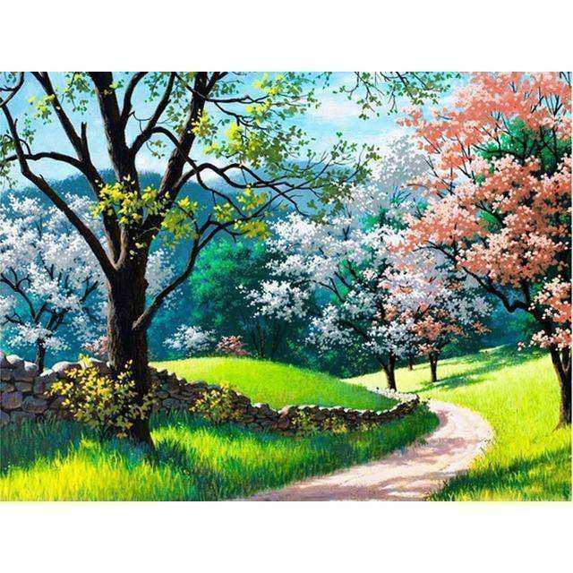 New Nature Scenery Paintings Full Square Landscape