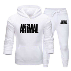 Men's Autumn Winter Animal Print Sweatshirt Tops Pants Sets/Hoodies+Pants