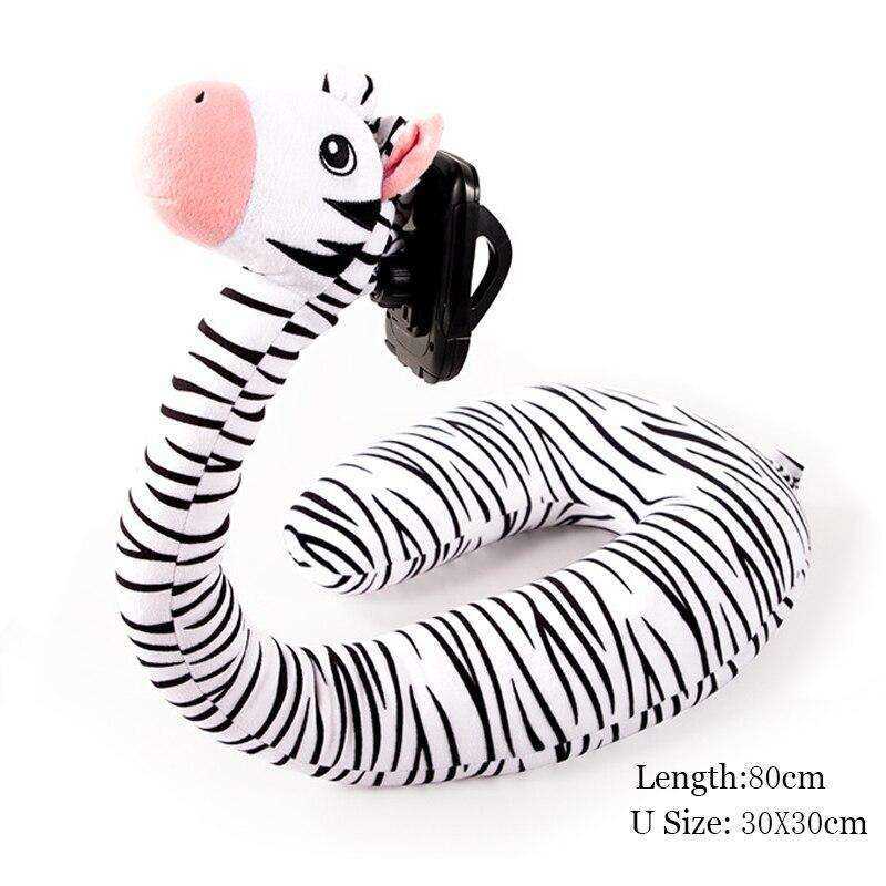 2 In 1 Hands Free Neck Pillow U Shaped Animal Phone Holder