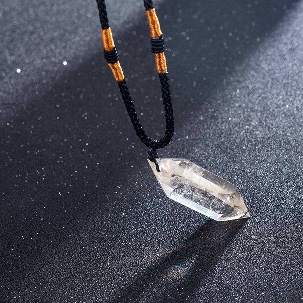 Clear Quartz Crystal Pendulum Pendant Necklace