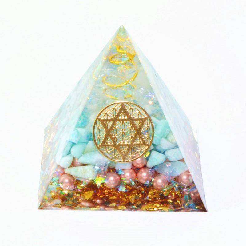 Blue AURA Awakening Orgonite Crystal Pyramid