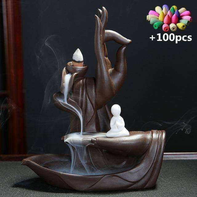 Peaceful Awakening Prayer Backflow Incense Burner