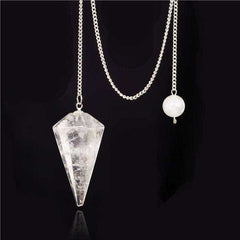 9 Natural Awakening Raw Quartz Crystal Pendulum