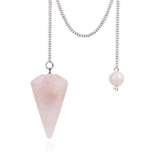 9 Natural Awakening Raw Quartz Crystal Pendulum