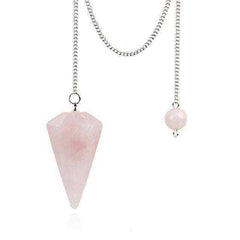 9 Natural Awakening Raw Quartz Crystal Pendulum