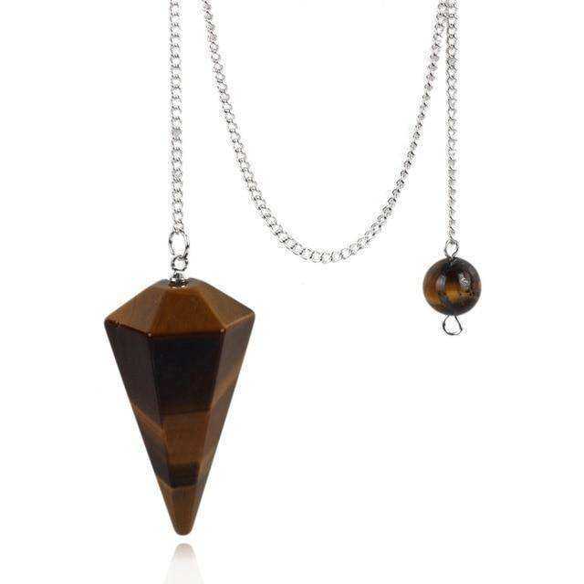 9 Natural Awakening Raw Quartz Crystal Pendulum