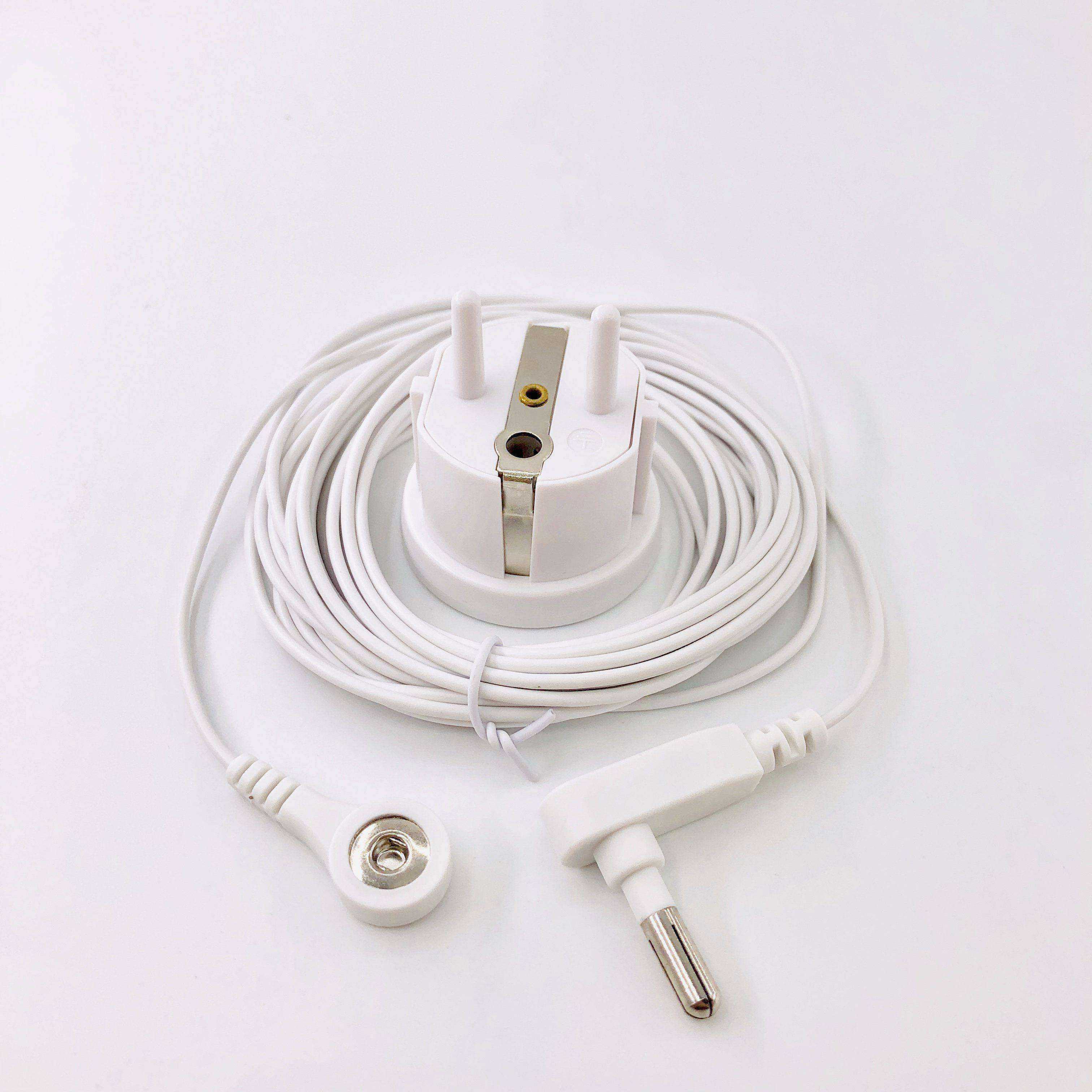 Earthing Socket plug with grounding cord for Earthing sheet /  pillow case / earthing mat