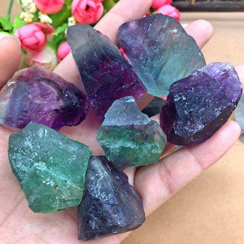 100g Natural Fluorite Quartz Crystals