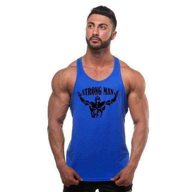 Strong Man Aesthetic Tank Top Bodybuilding Fitness Clothing Men