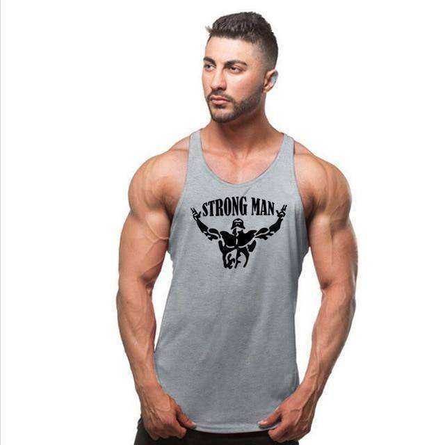 Strong Man Aesthetic Tank Top Bodybuilding Fitness Clothing Men