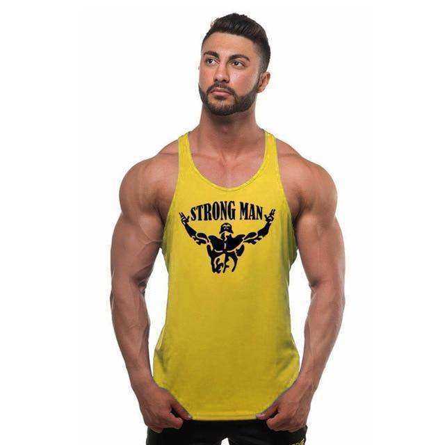 Strong Man Aesthetic Tank Top Bodybuilding Fitness Clothing Men