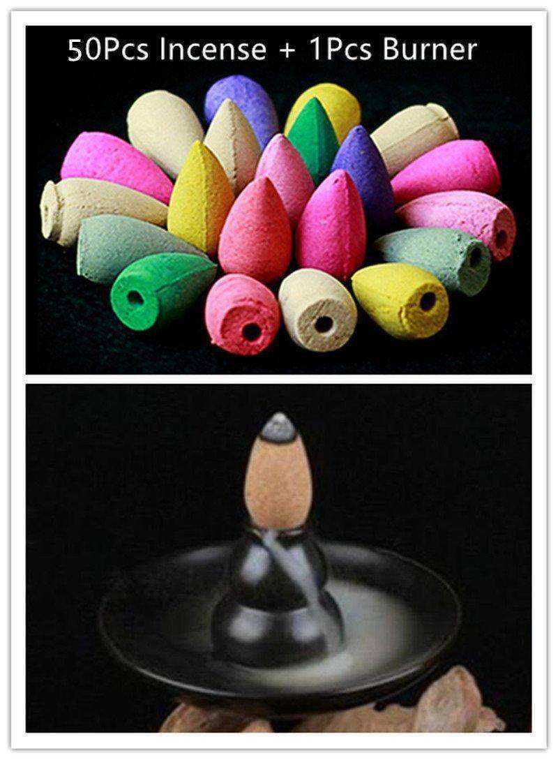 50Pcs Household Natural Tower Incense Aromatherapy Cones