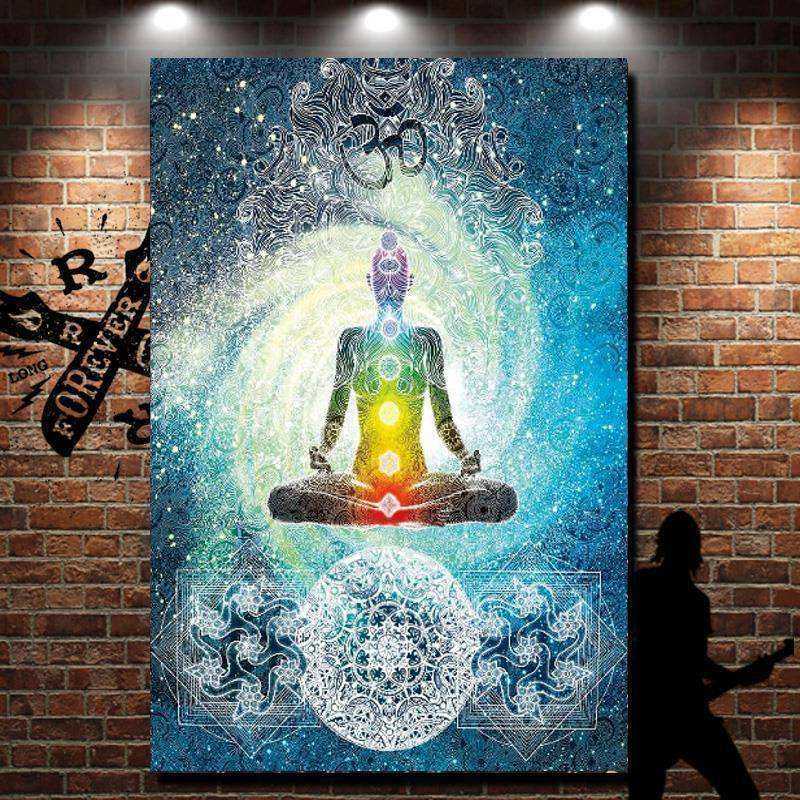 Awakening 7 Chakra Blue Tapestry Blanket