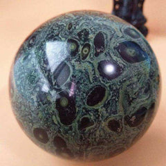 Natural Green Peacock Crystal ball