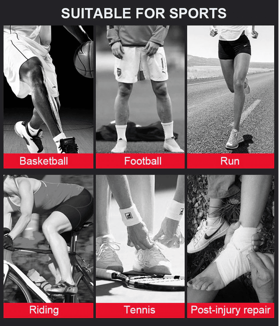 Adjustable Elastic Ankle Sleeve Foot Bandage Anti-Sprain Support