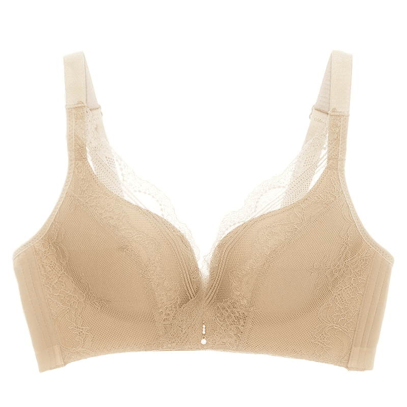 Sexy High Shoulder Strap Exquisite Lace Noodle Push-Up Four Buckle Bra