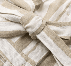 Women Striped Button Beach Casual Summer Dress