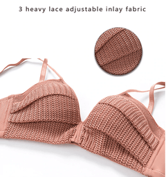 Thick Cup Push Up Bras Bone-free Wireless Black Gather Small Breast Bras