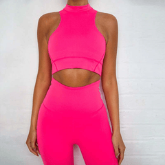 Two Piece Sets Zipper Top+High Waist Leggings Skinny Sports Tracksuit