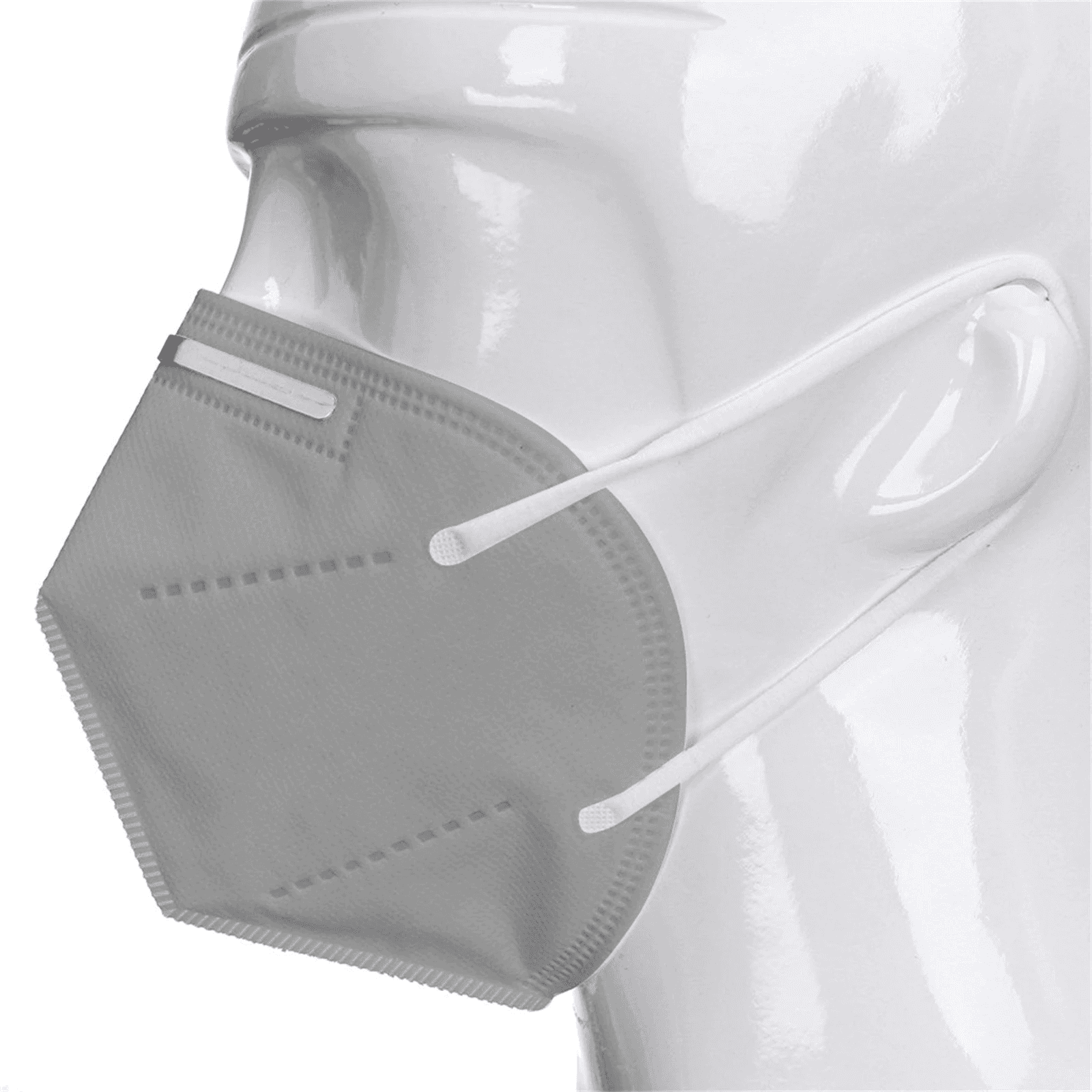 50PC White Anti-Dust Mask For Adult Protection 5-Layer Filter Mouth Mask