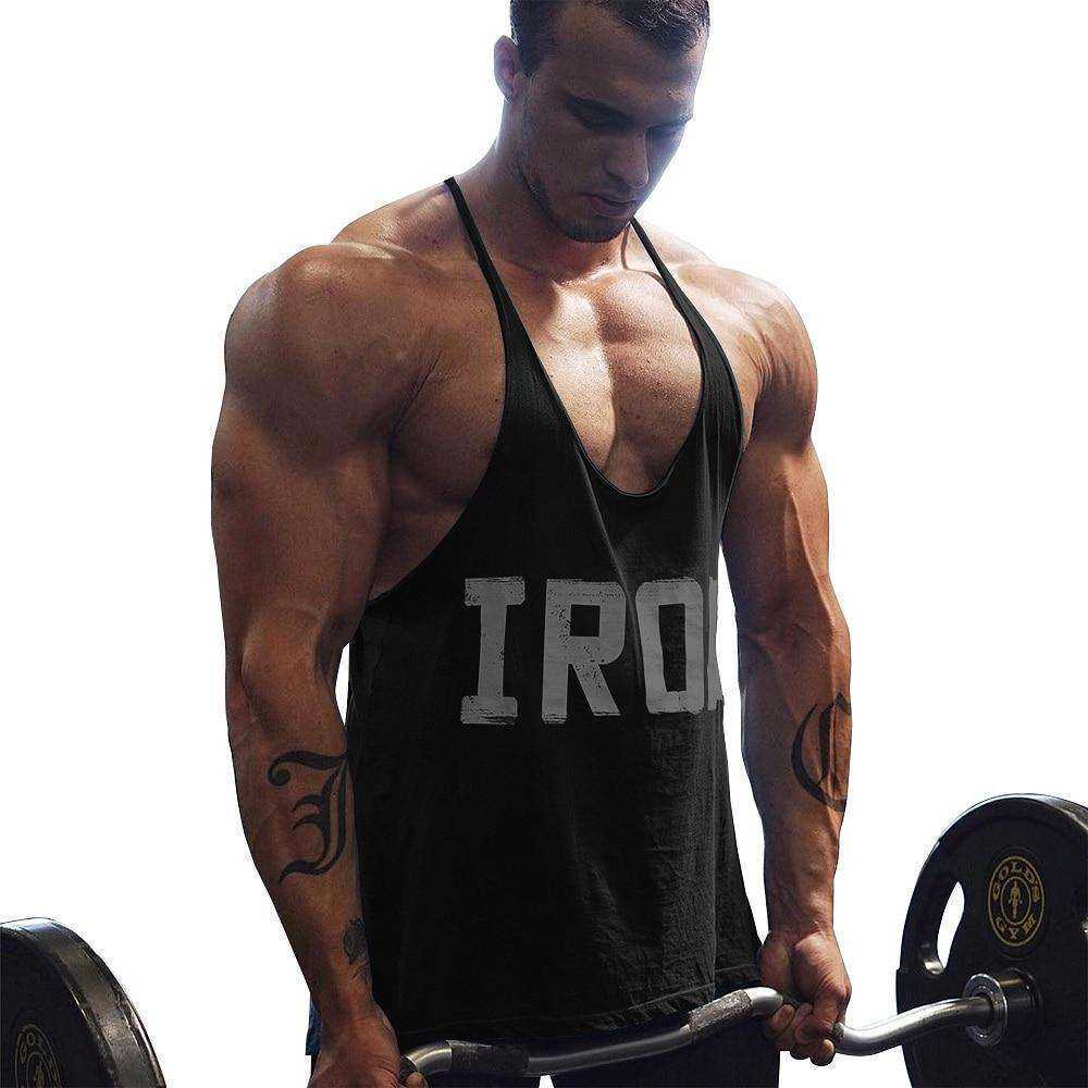 Men's Athletic Printed Gym Workout Bodybuilding Tank Tops Stringer