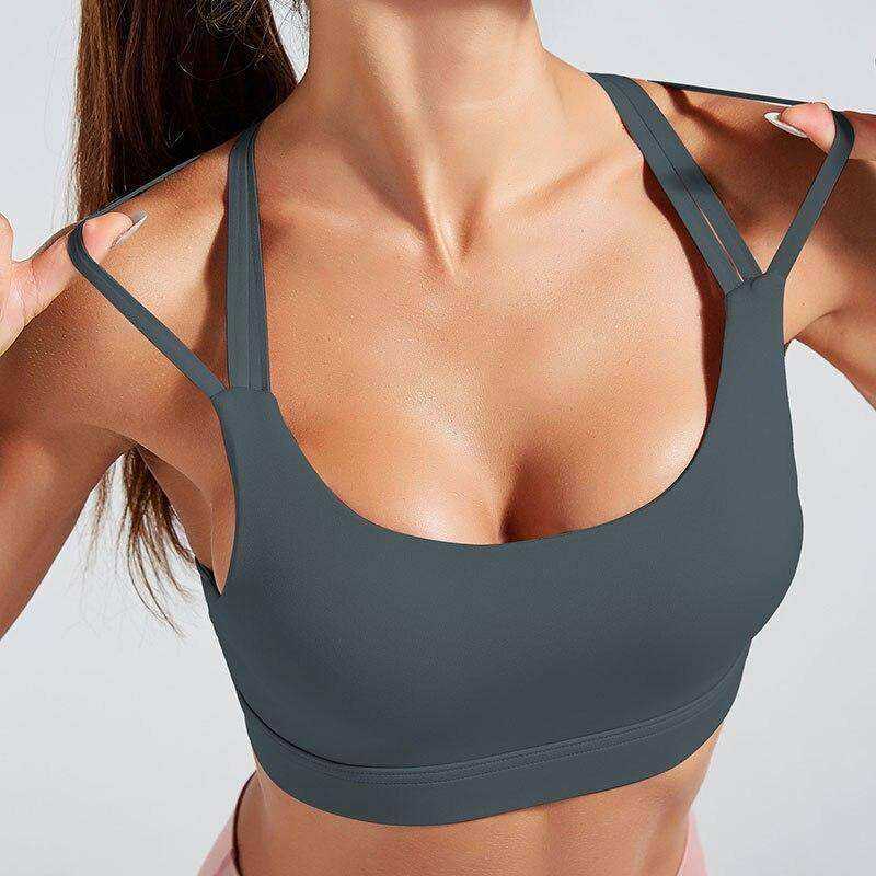 Aesthetic Sports Bra With Cross Strap For Women