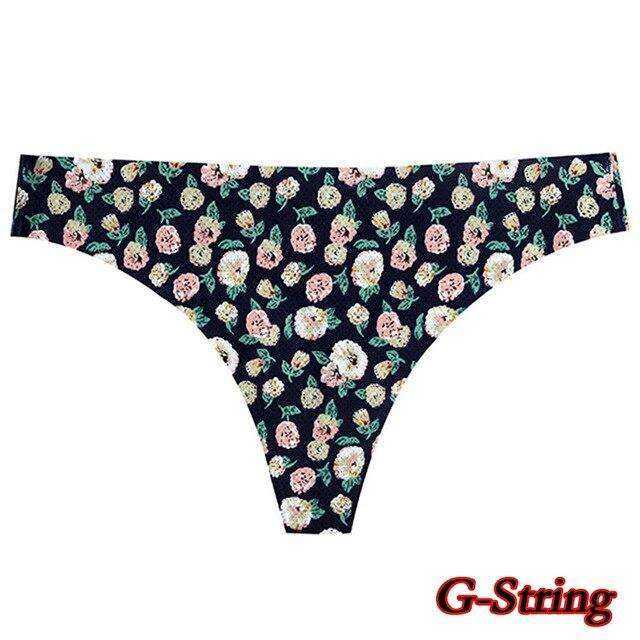 Sexy Seamless Flowers Print Slip Breathable Underwear For Women - AWAKENING AESTHETICS
