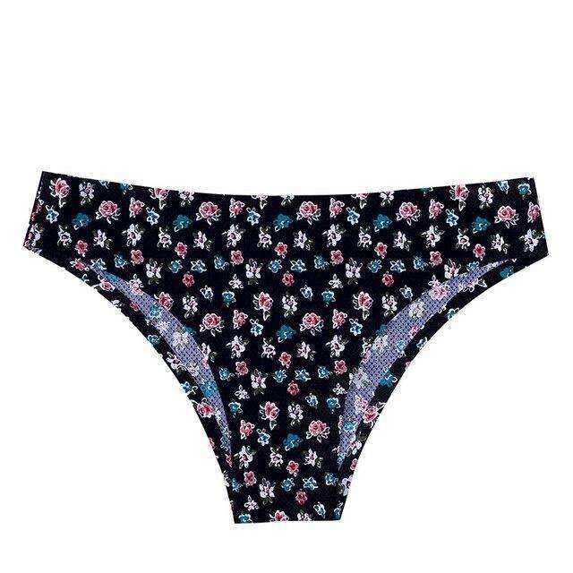 Sexy Seamless Flowers Print Slip Breathable Underwear For Women - AWAKENING AESTHETICS