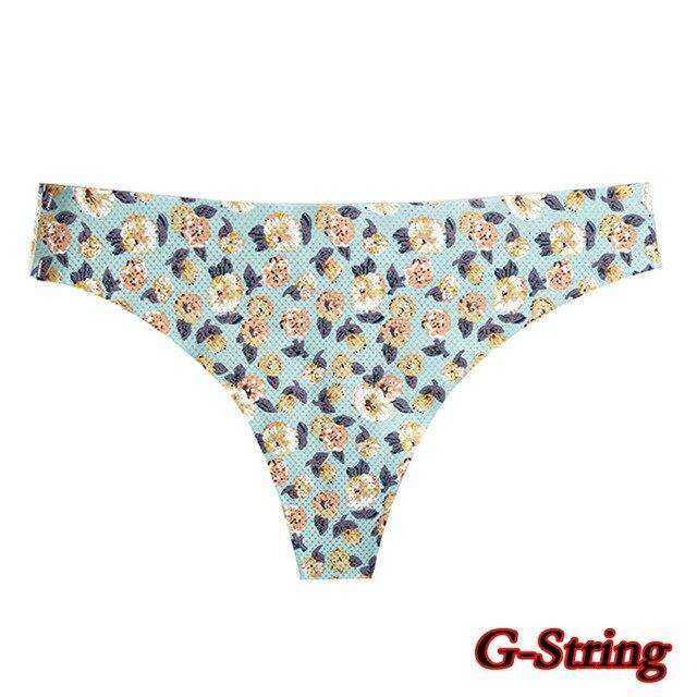 Sexy Seamless Flowers Print Slip Breathable Underwear For Women - AWAKENING AESTHETICS