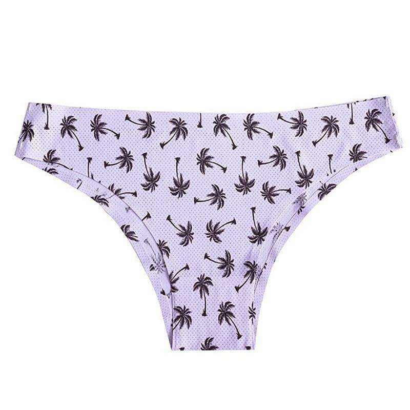 Sexy Seamless Flowers Print Slip Breathable Underwear For Women - AWAKENING AESTHETICS